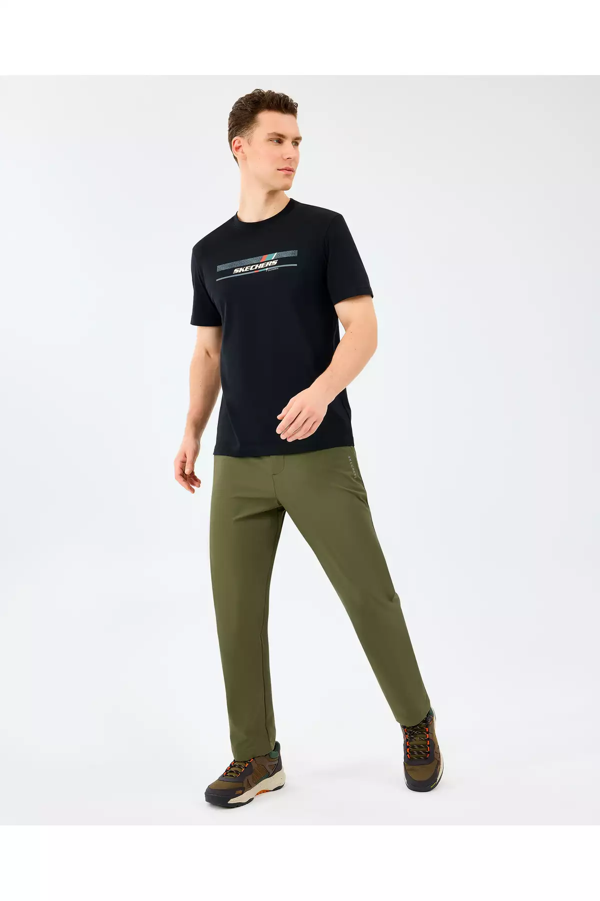 شلوار اسلیم مردانه کوتد M رنگ زیتونی مدل S2520148-0096 برند Skechers - 992535406