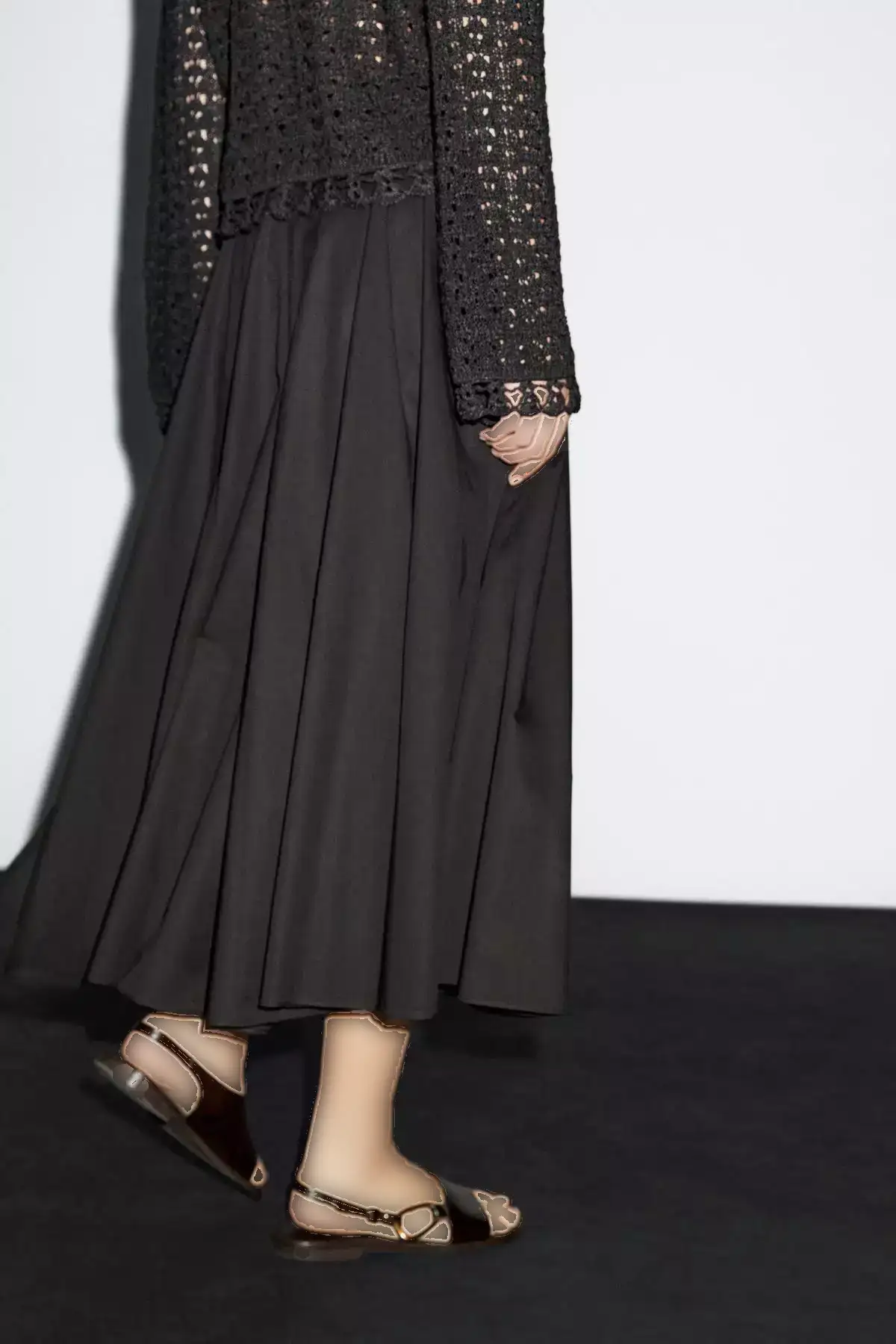 دامن A شکل 100% پنبهای برند Massimo Dutti - 957599514