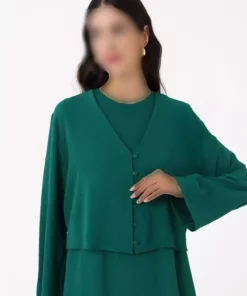 ست لباس و تونیک آروبان - سبز زمردی برند Refka - 970448542