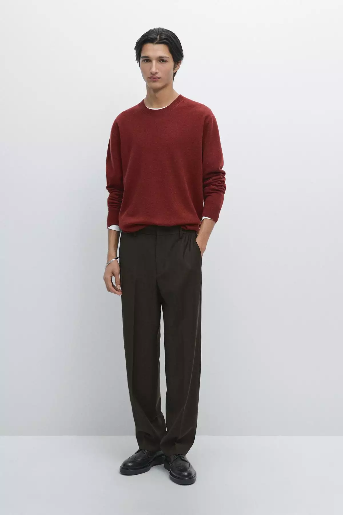 کلهگرد با ترکیب پشم یان برند Massimo Dutti - 1027676772