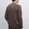 ژاکت پشمی یقه V برند Massimo Dutti - 991302873