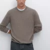 ژاکت یقه دوچرخهای با ترکیب پشم یولون برند Massimo Dutti - 966143016