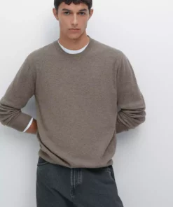 ژاکت یقه دوچرخهای با ترکیب پشم یولون برند Massimo Dutti - 966143016