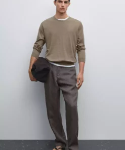 پلیور نخی با آستین بلند برند Massimo Dutti - 944707296