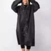 بارانی زنانه و مردانه با کلاه و دکمهدار، بارانی EVA مشکی مدل M21mrc881r03 برند Marlux - 92628746
