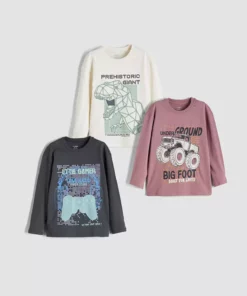 تیشرت مردانه بچهگانه آستینبلند سهتایی با چاپ طرح جدید از برند Cey برند LC Waikiki - 1010226369