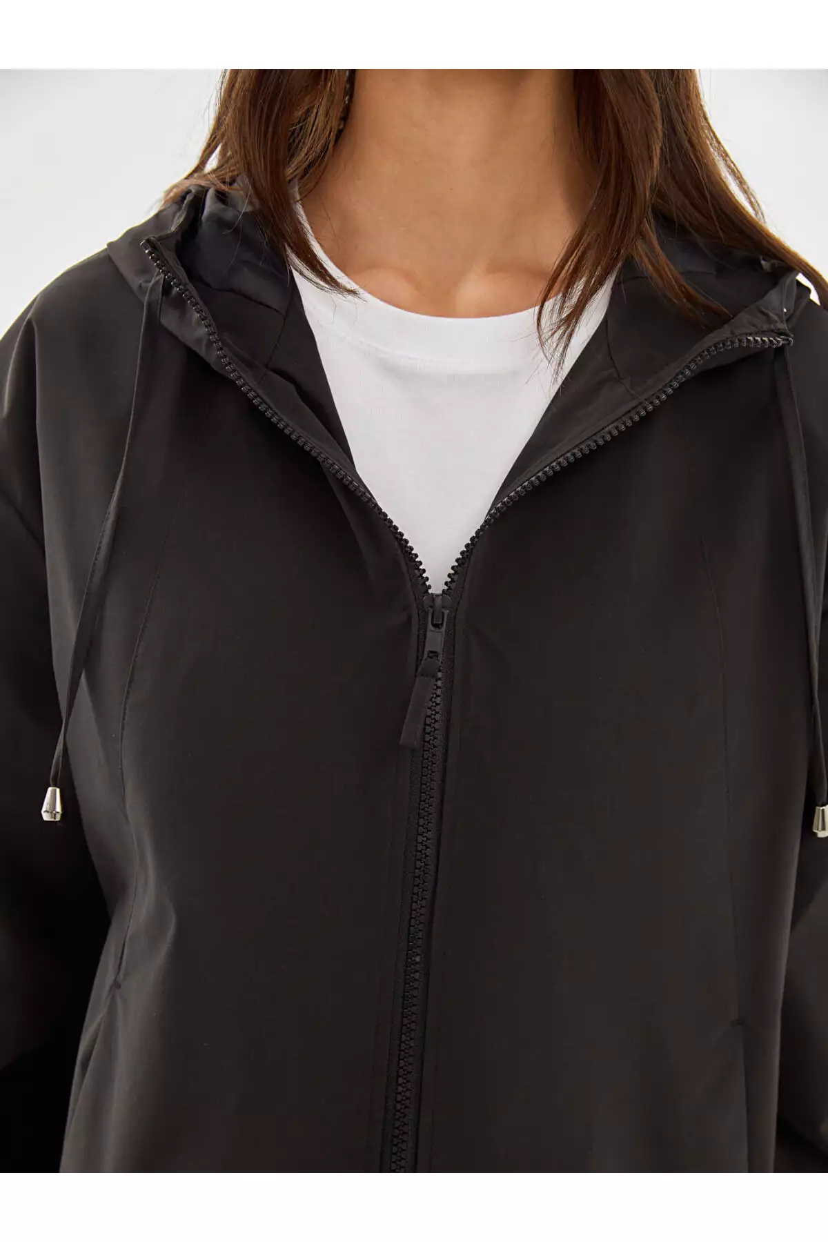 بارانی زنانه با کلاه برند LC Waikiki - 980688900