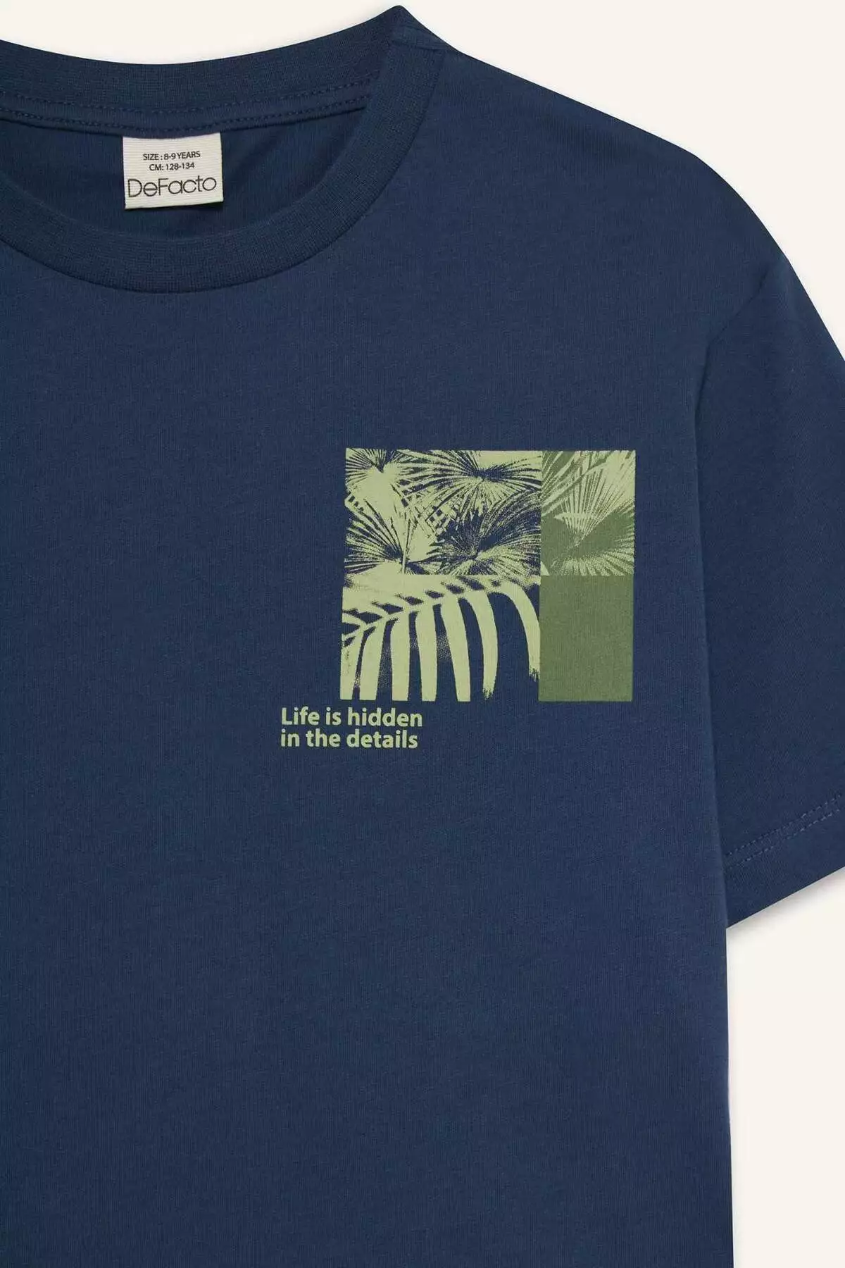 تیشرت کوتاه آستین دوچرخه یقه باز پسرانه چاپی مدل E4167A825SM برند Defacto - 942296155