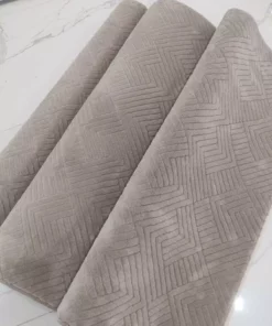 فرش راهرو، اتاق و آشپزخانه با زیره ضد لغزش و طرح برجسته مرینوس، رنگ قهوه‌ای برند Merinos - 813280689