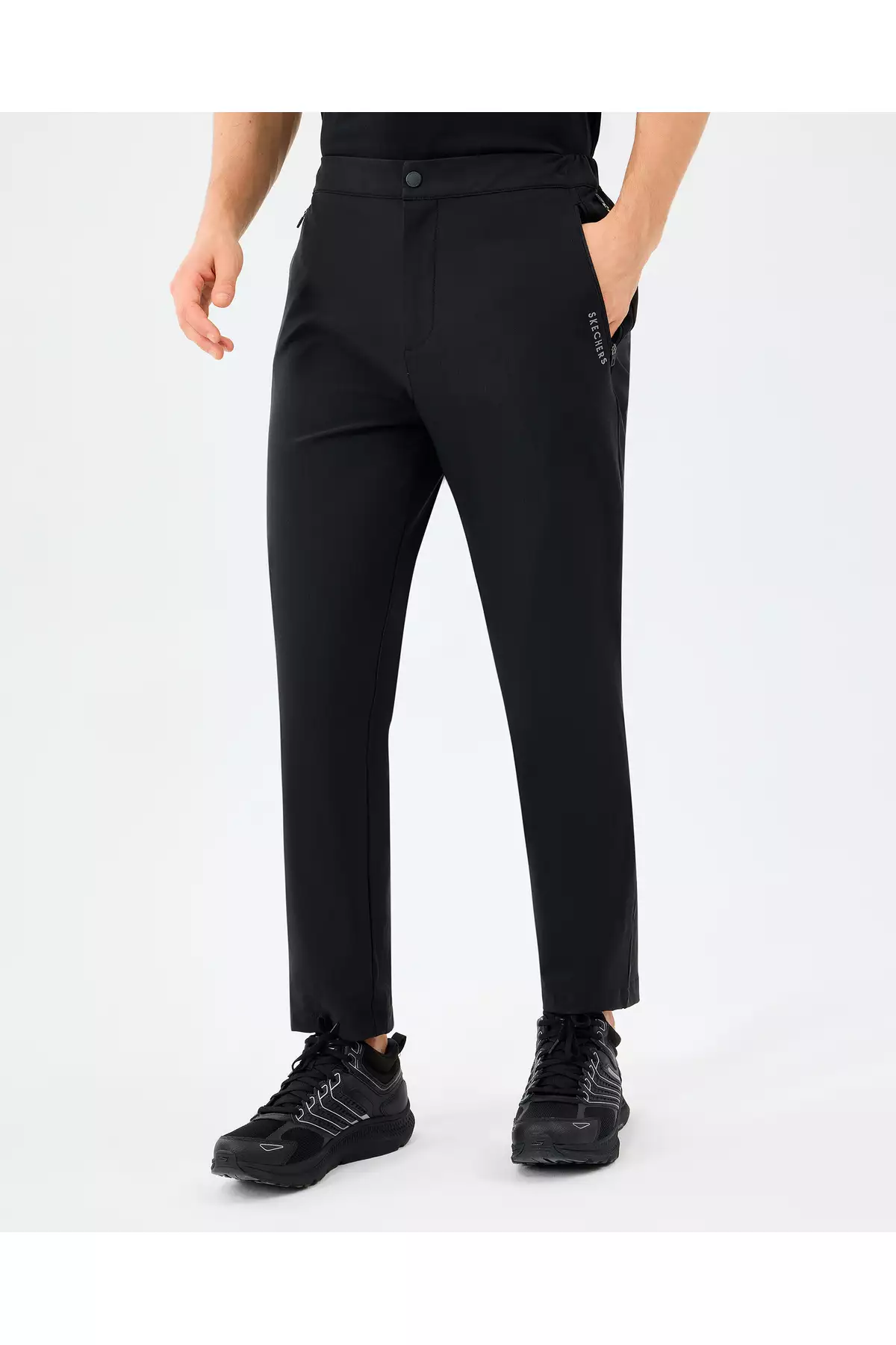 شلوار باریک مردانه مشکی M Coated S2520148-3817 برند Skechers - 991040186