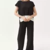 ست بلوز مشکی زنانه و شلوار TKM-19000273 برند Olalook - 812771365