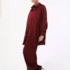 ست تونیک و شلوار ساتن - bordo - رفکا برند Refka - 942587151