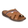 دمپایی مردانه راحت با زیره روزمره از چرم طبیعی مدل DELMAR رنگ قهوهای برند U.S. Polo Assn. - 891440952