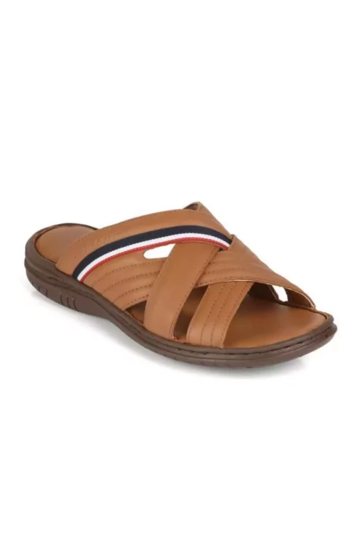 دمپایی مردانه راحت با زیره روزمره از چرم طبیعی مدل DELMAR رنگ قهوه‌ای برند U.S. Polo Assn. - 891440952