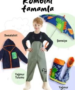 چکمه بارانی کشدار با طرح دایناسورهای رنگی برای پسران برند Denokids - 756435387