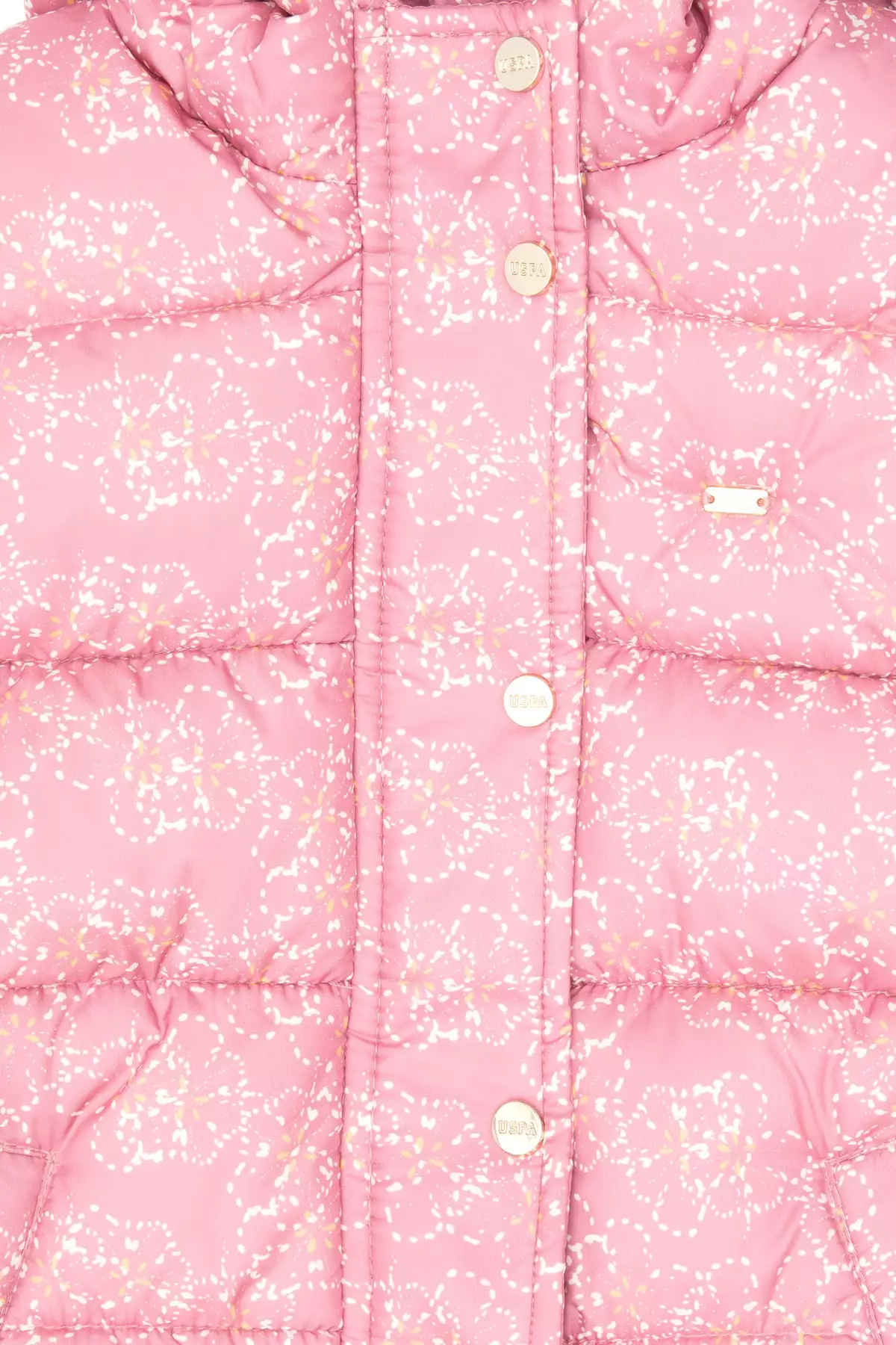 به فارسی، این محصول به این صورت ترجمه میشود: "کاپشن صورتی دخترانه". برند U.S. Polo Assn. - 987717098