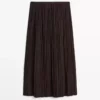 پلیس midi دامن برند Massimo Dutti - 966712702