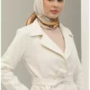 کاپشن کلاهدار کراواتی 5503-03 کرم برند sefamerve - 833440792