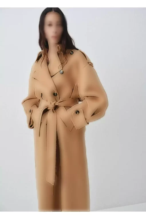 پالتوی پشمی کروآزه برند MANGO - 977939682