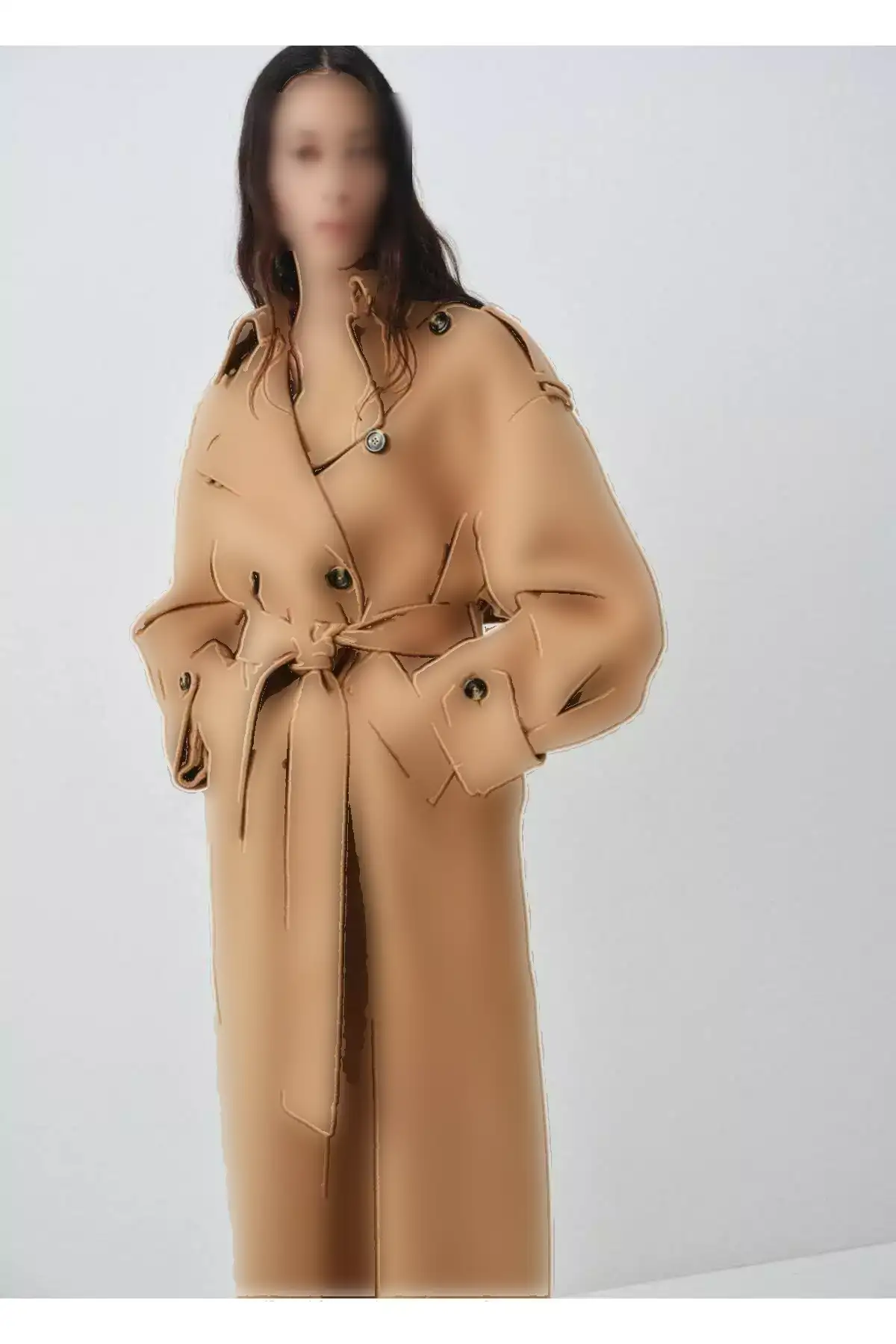 پالتوی پشمی کروآزه برند MANGO - 977939682