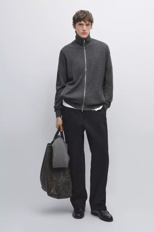 ژاکت یقه ایستاده با زیپ برند Massimo Dutti - 991307568