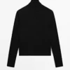 ژاکت پشمی یقه دیپ برند Massimo Dutti - 969501707