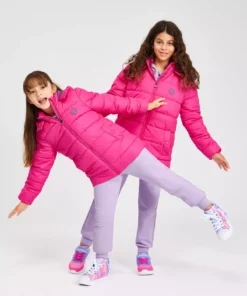 جاکت پشمی بیرونی سرهمی مخصوص دختران بزرگ، رنگ صورتی، مدل SK242030-612 برند Skechers - 863337818