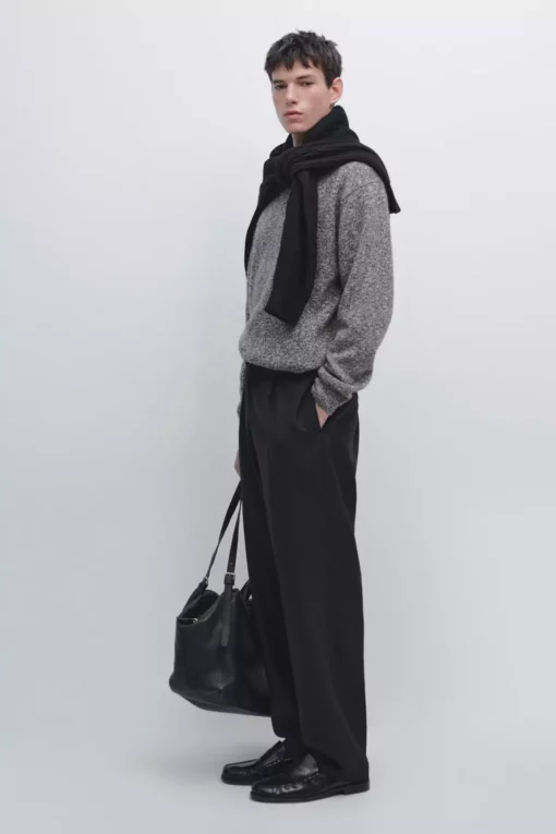 ژاکت بافتنی پنبه‌ای و پشمی برند Massimo Dutti - 1024809288