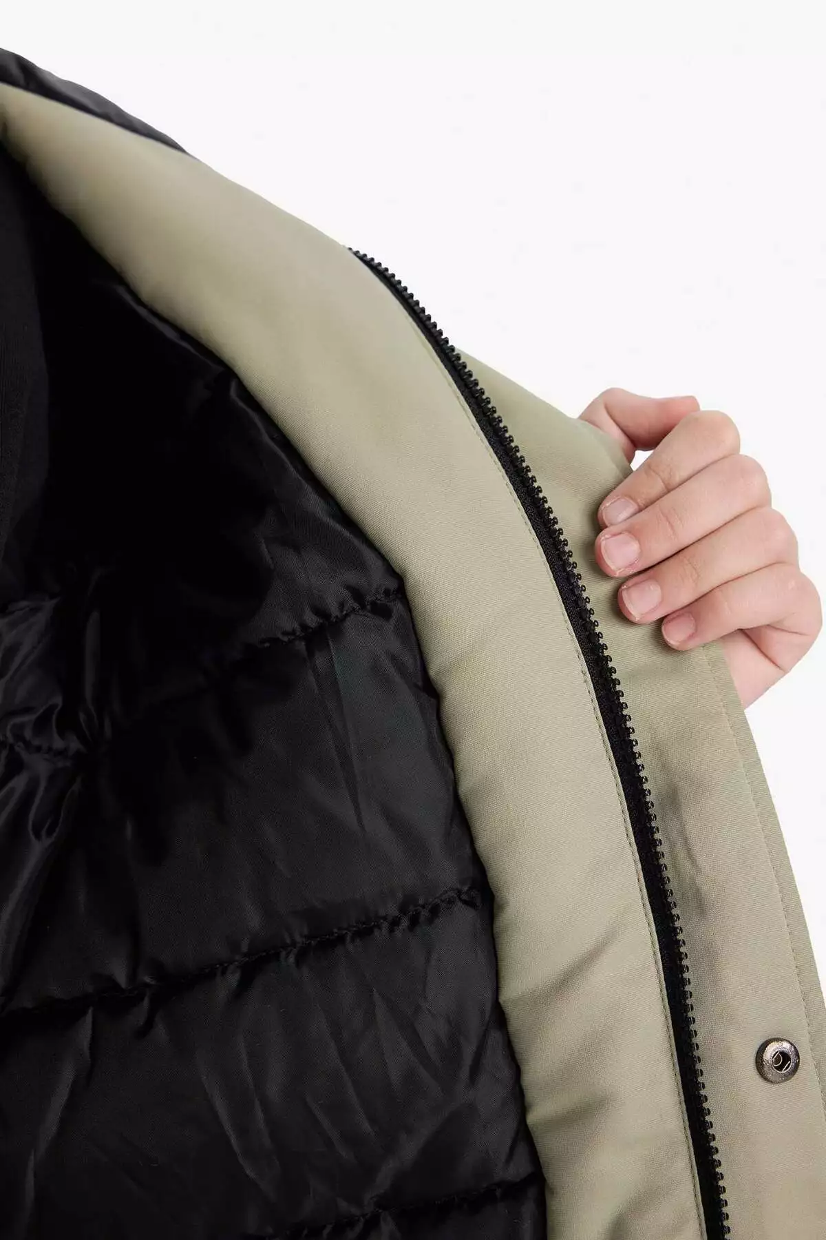 کاپشن ضد آب با کلاه و زیپ برای پسران بچه E9048A825WN برند Defacto - 991694111