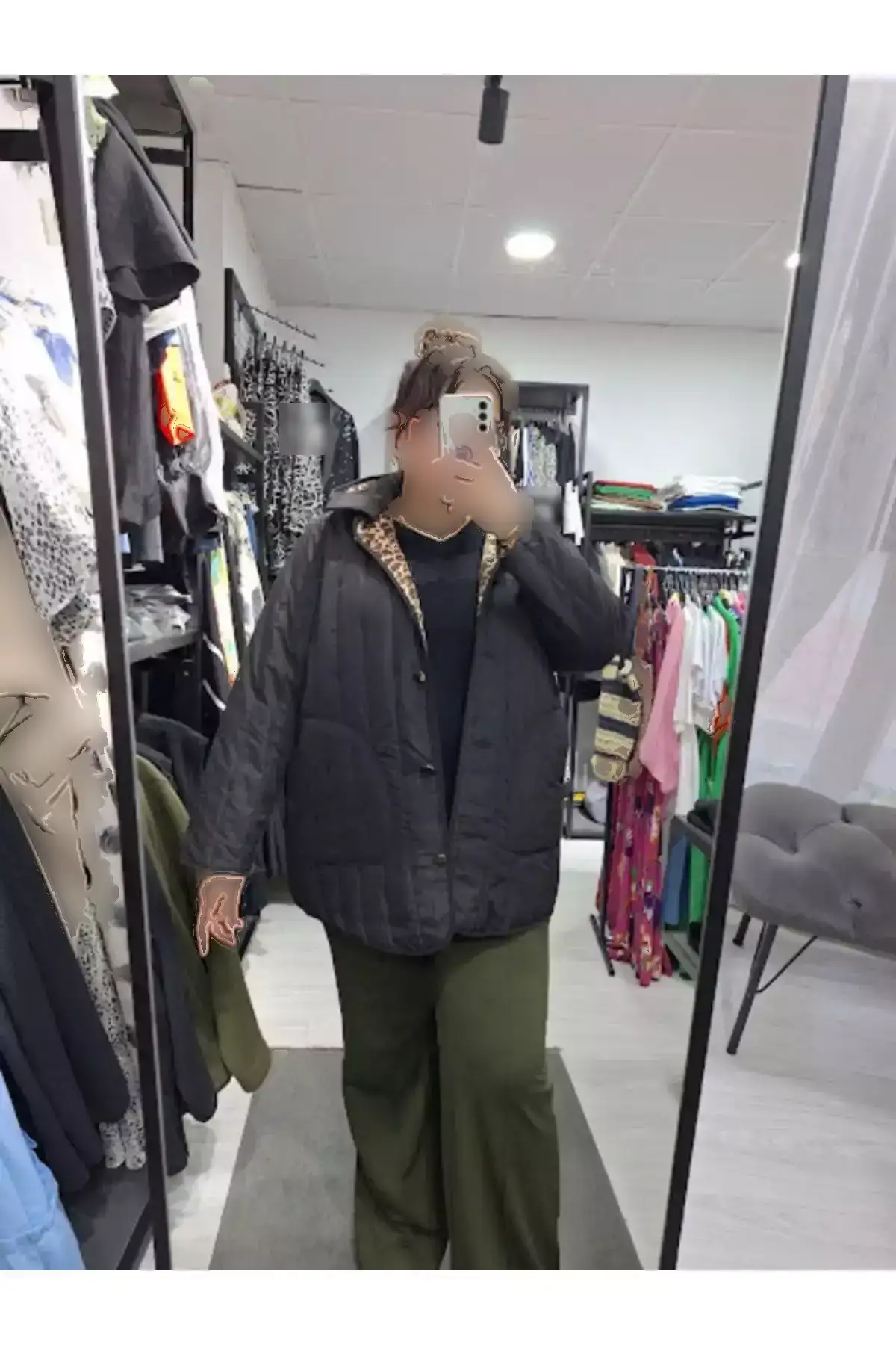 کاپشن کوتاه با کلاه و مدل بزرگ سایز برند aysen - 996646773