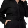 سرهمی مشکی گشاد با کمر کشی و تودرتو برای سایز بزرگ برند DISENTIS MODEST - 892594647