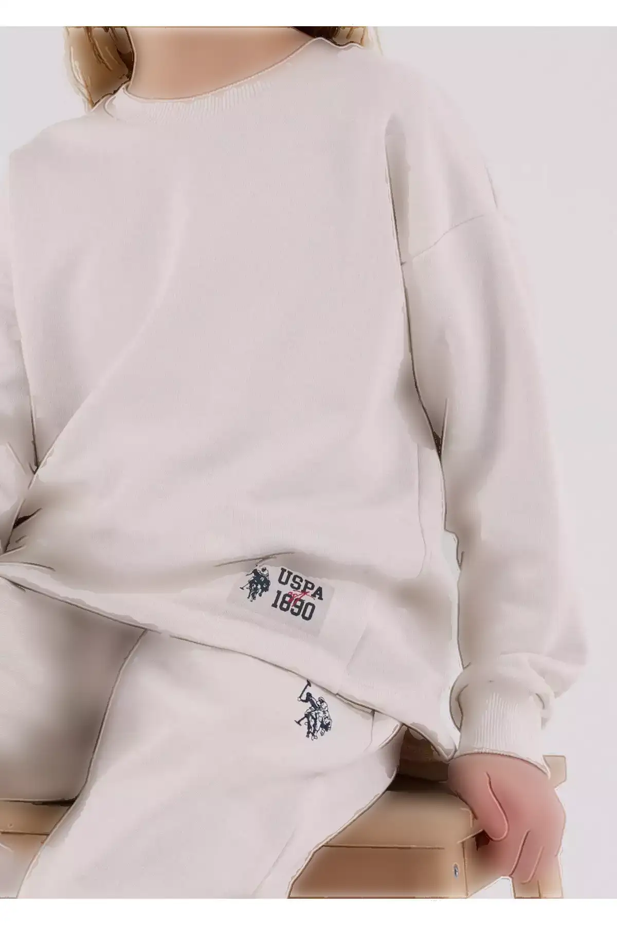 ست ورزشی دخترانه با جزئیات و تولید از پنبه برند U.S. Polo Assn. - 1020436048