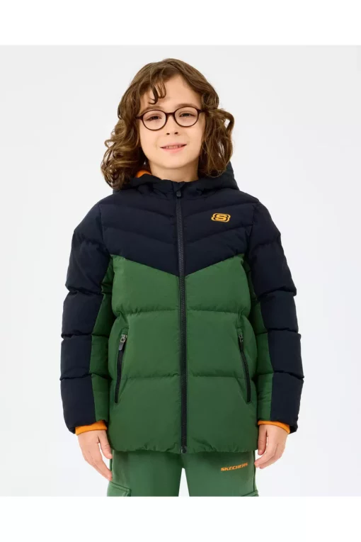 پالتو پافردار بزرگ برای پسران - مشکی برند Skechers - 992660342