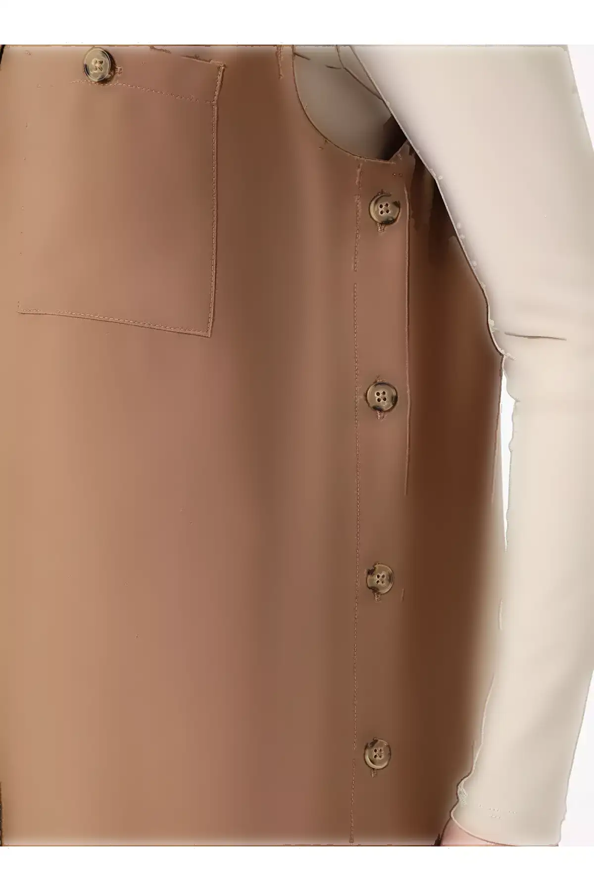 تیم مدل تونیک و شلوار با جزئیات دکمهای رنگ قهوهای - رفکا برند Refka - 926322906