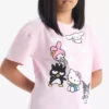 تیشرت دخترانه با طراحی شخصیت هلو کیتی، مدل راحت با یقه دوچرخهای و آستین کوتاه شماره F5389A825HS. برند Defacto - 938882210