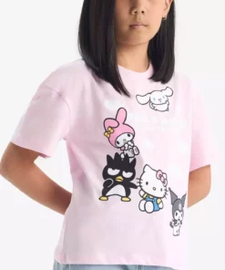 تیشرت دخترانه با طراحی شخصیت هلو کیتی، مدل راحت با یقه دوچرخهای و آستین کوتاه شماره F5389A825HS. برند Defacto - 938882210