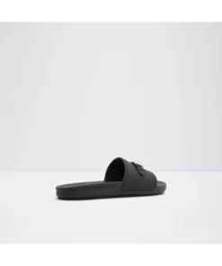 یک جفت دمپایی تخت مشکی از جنس چرم مصنوعی مردانه برند Aldo - 817829447