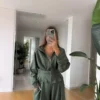 ست مدالی با جزئیات کمربند زنانه برند Marjinal - 991123096