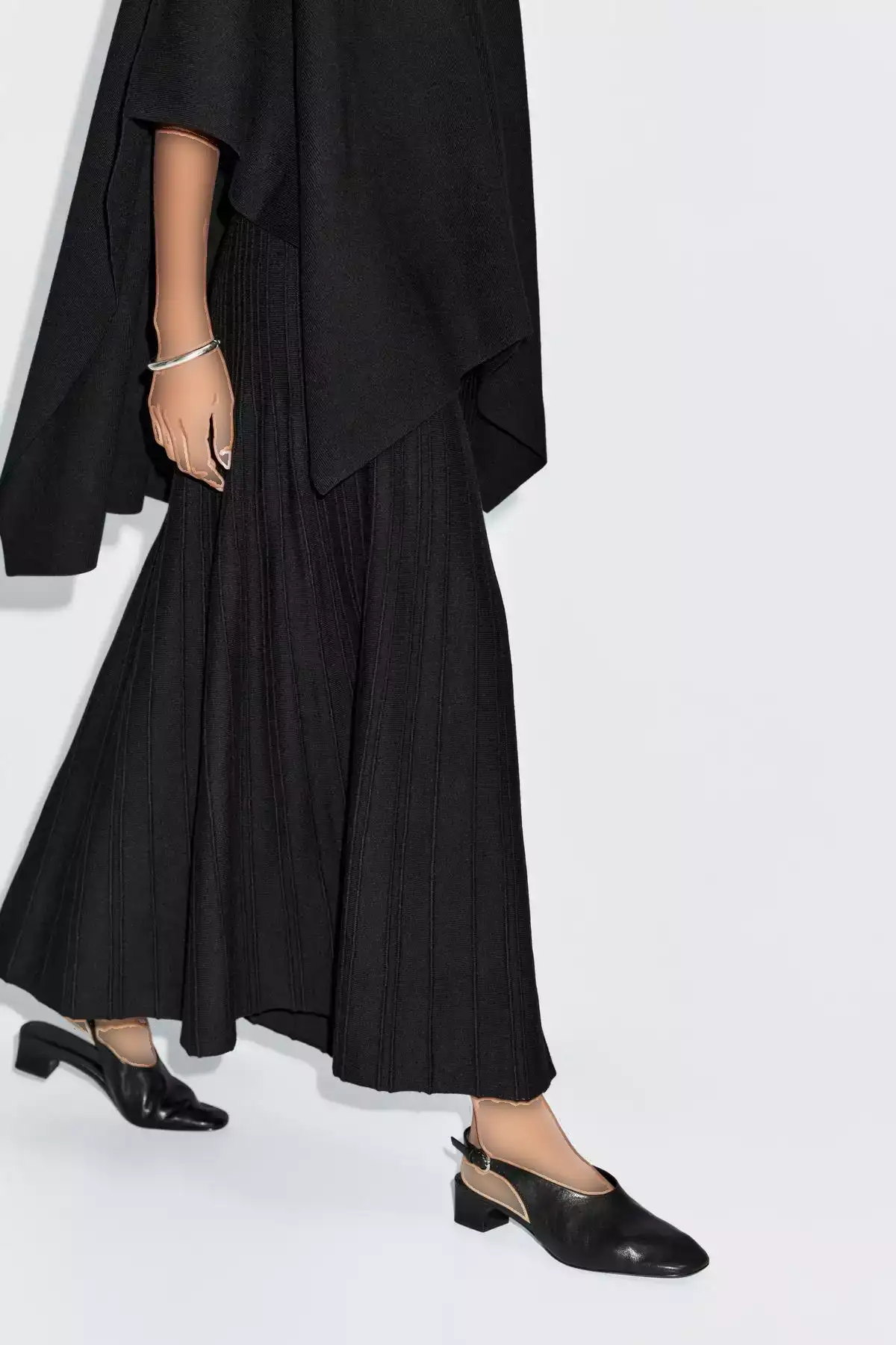 پالتوی بلند با دامن چیندار نرم برند Massimo Dutti - 990881881