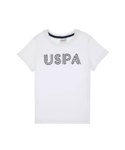تیشرت پایه سفید یقه گرد برای پسر بچهها 50306483-VR013 برند U.S. Polo Assn. - 904685197