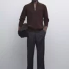 سویشرت یقه دیپ تراشیده برند Massimo Dutti - 970699355