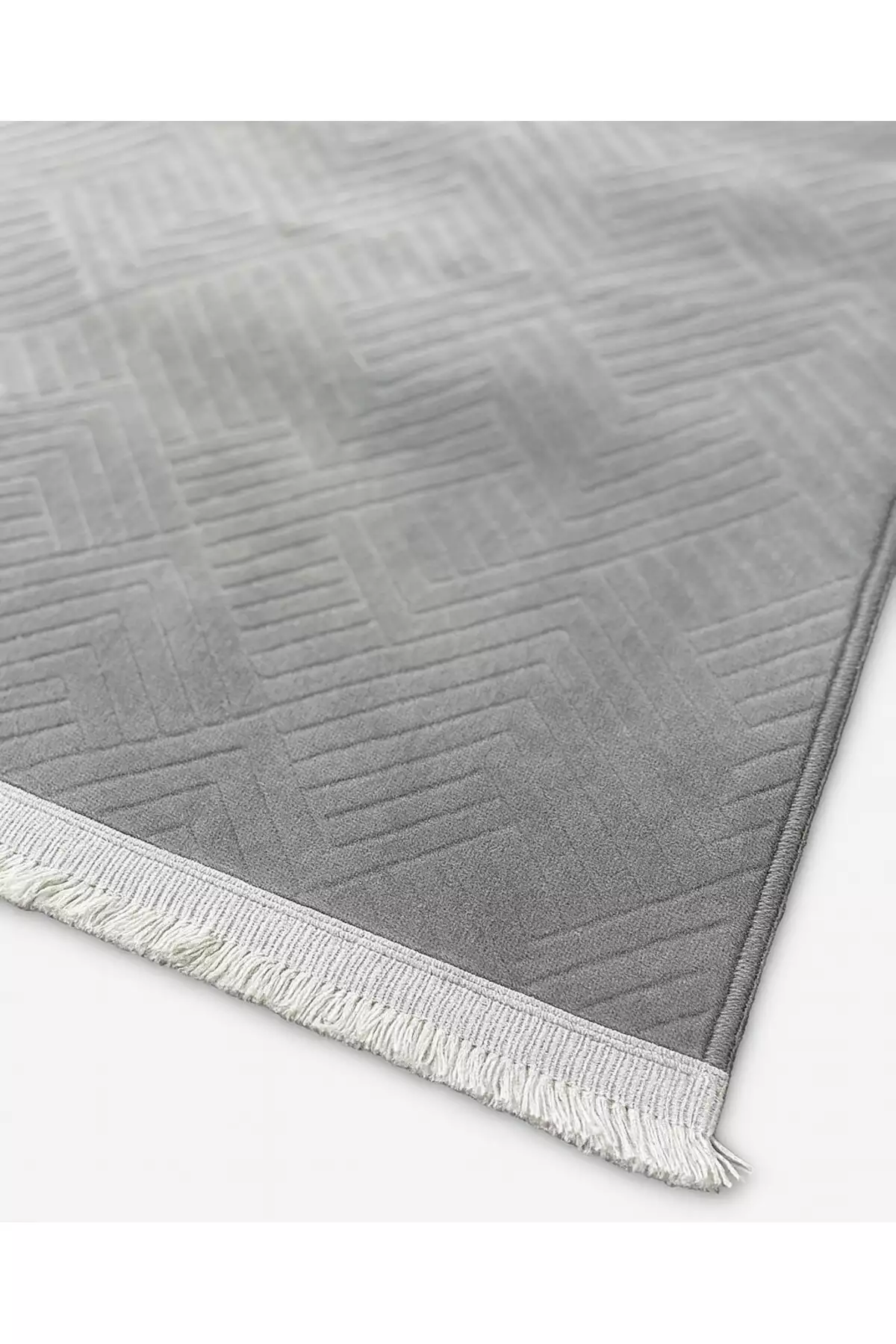 فرش راهروی کلاسیک رولیف آدِن با حاشیه و زیره غیرلغزنده رنگ خاکستری برند Merinos - 983160093