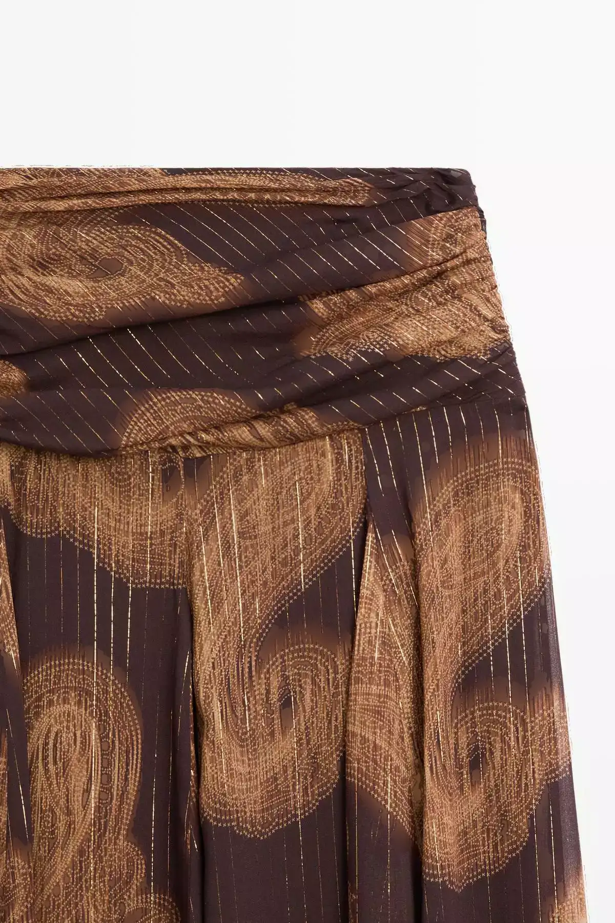 دامن میدی طرح دار آستین دار کجراه برند Massimo Dutti - 1016784452
