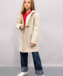 پالتو کلاهدار پشمی مخصوص دختر بچه مدل C8554A824AU برند Defacto - 860173453