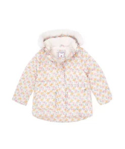 کاپشن کلاه دار دخترانه با طرح گل کرم و داخل پریوش 50313063-VR256 برند U.S. Polo Assn. - 1026913056