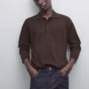 پولوشرت پشمی با ترکیب پنبه برند Massimo Dutti - 969523308