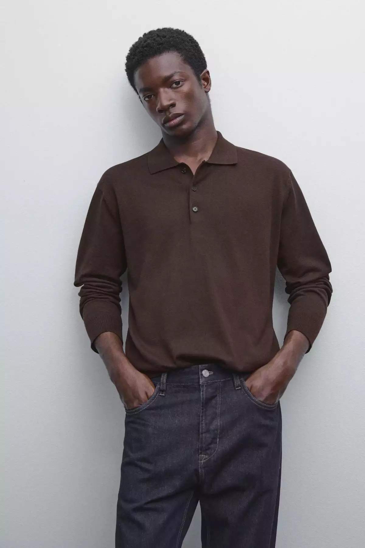پولوشرت پشمی با ترکیب پنبه برند Massimo Dutti - 969523308