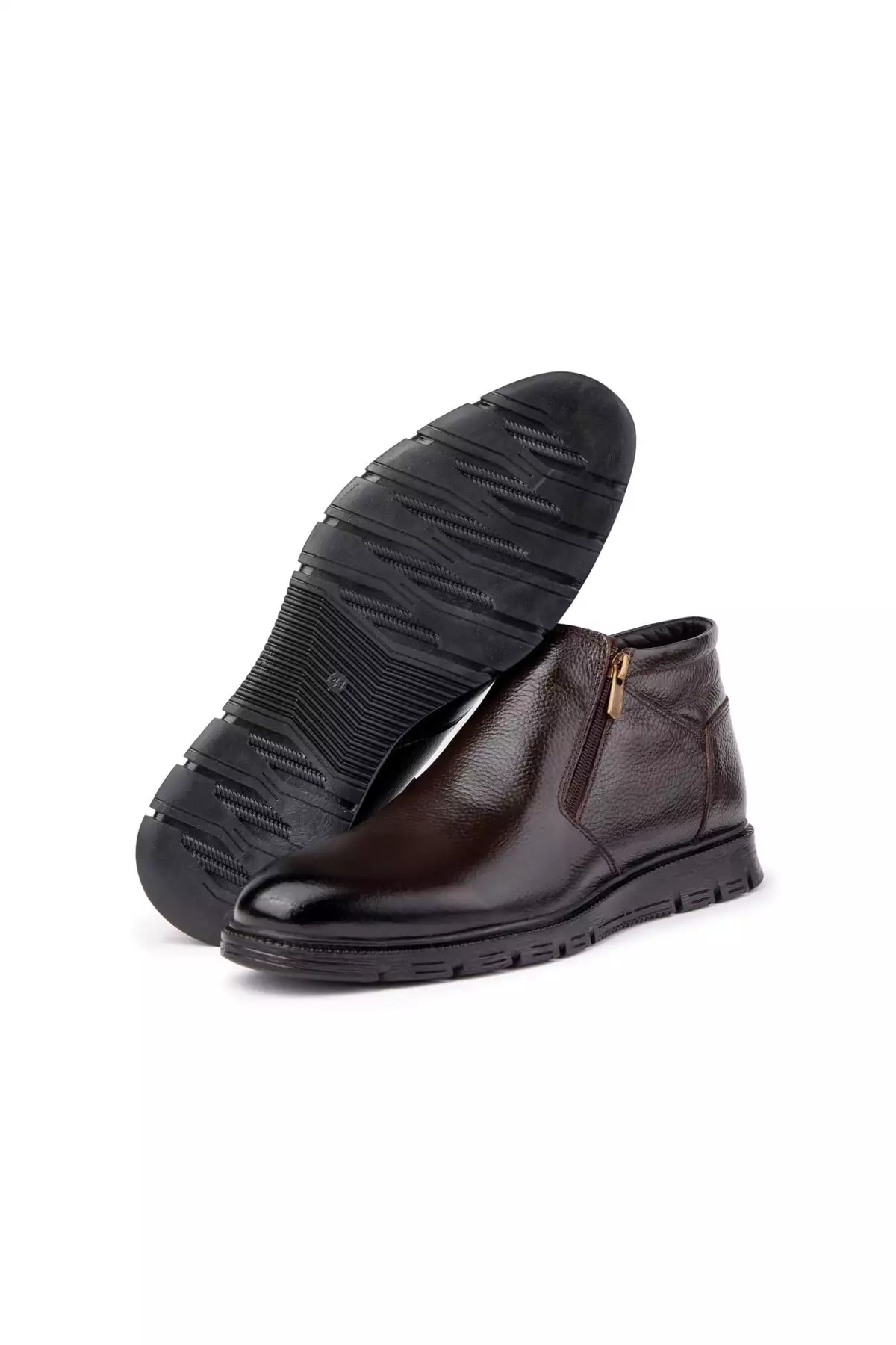 بوت مردانه موینا از چرم طبیعی با کفی لاستیکی، بوت داخلی پشمی برند Ducavelli - 356751974