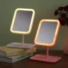 آینه آرایشی با نور LED شارژی، آینه آرایشی لمسی با نور LED، آینه آرایشی با سر متحرک و ۳ حالت نور، ابعاد ۲۹*۱۹ سانتیمتر برند XTRIKE ME - 987952038