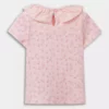 تیشرت کوتاهدست کشبافت راهراه گلدار بچه دخترانه E2962A525SM برند Defacto - 940561482